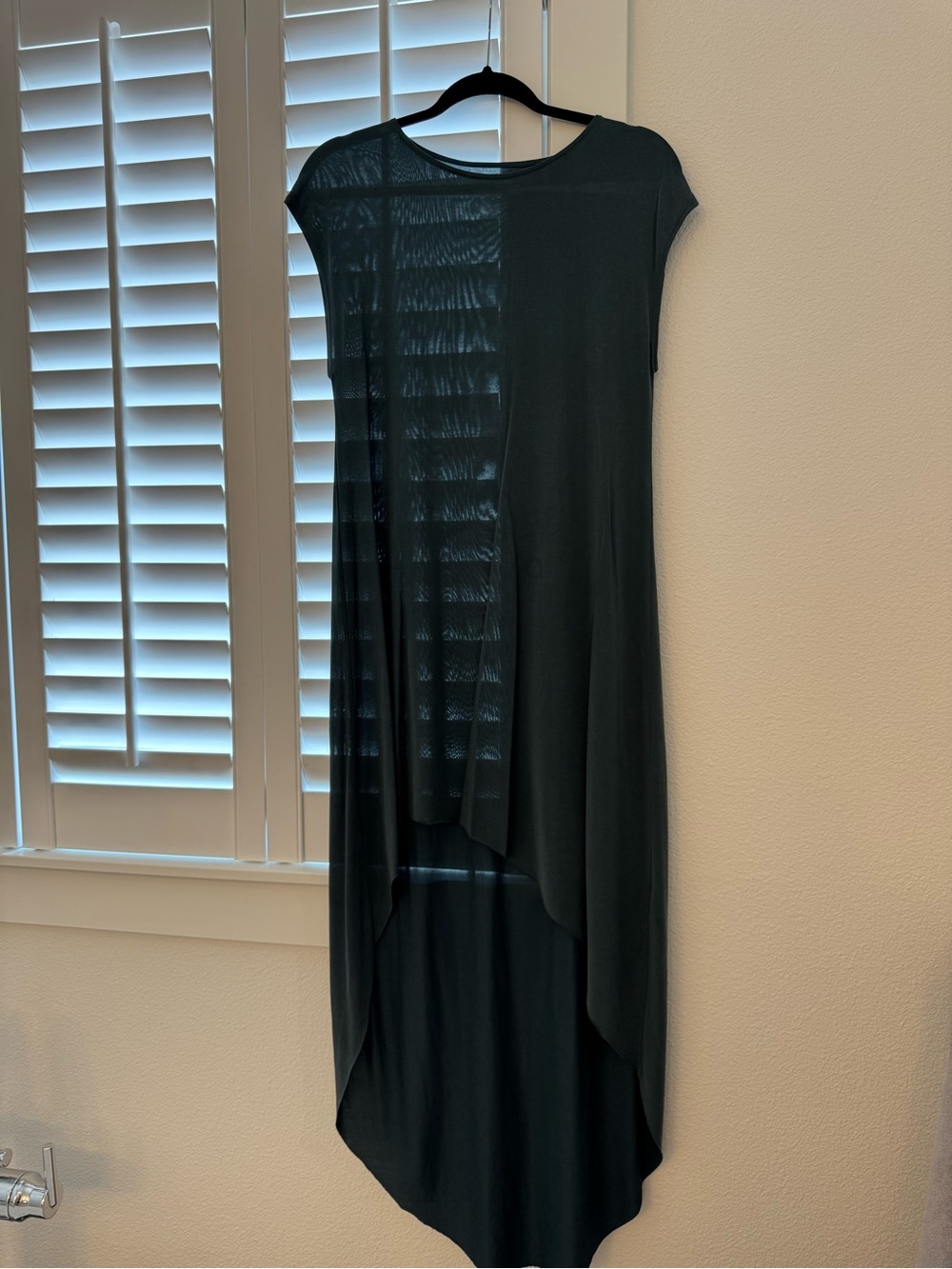 silence + noise Deep Green Asymmetrical Midi Dress